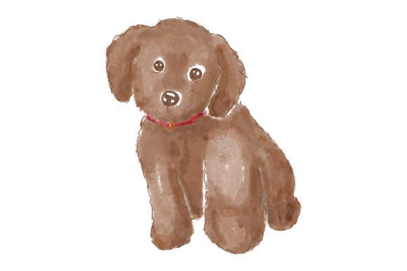 A Cozy Watercolor Poodle Design for Dog-themed Crafts