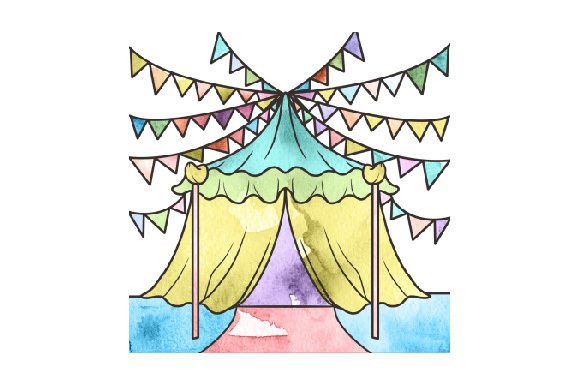 A Dancing Little Elephant Watercolor for Crafts & Fairy Tales