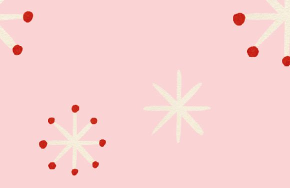 A Pink Watercolor Snowflake Pattern for Holiday Craft Projects