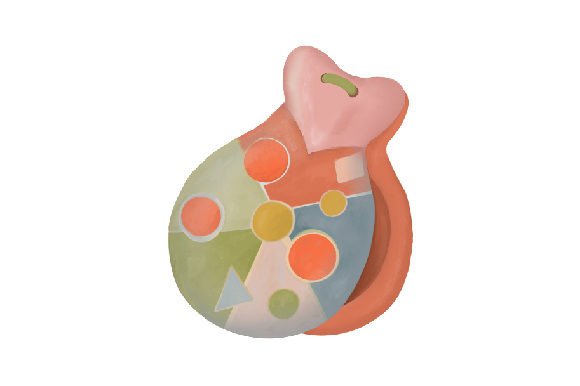 A Watercolor Castanets Asset for Music & Crafts Projects