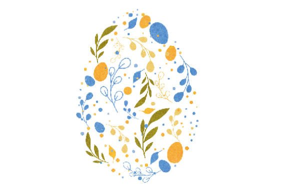 A Watercolor Craft Egg: Symbols for Easter & Brand Design
