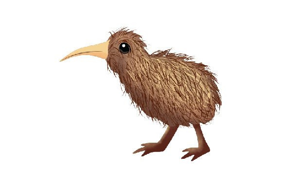 A Watercolor Kiwi Bird for Craft & Animal Business Brands