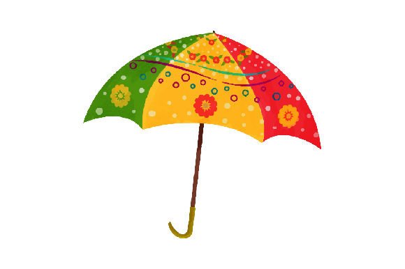 An Artistic Watercolor Umbrella for Crafts and Home Branding