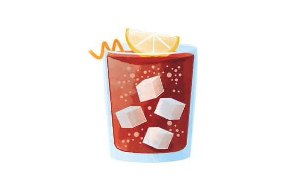 Crafting a Beautiful Happy Hour with a Watercolor Negroni Graphic