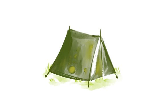 Crafting A Cozy Camping Theme with a Watercolor Tent Design