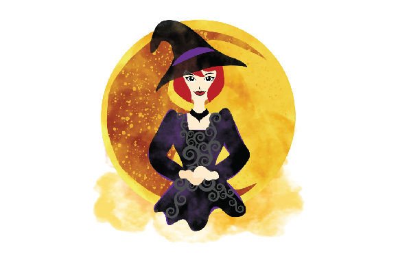 Crafting a Pagan Mood with This Watercolor Witch Design