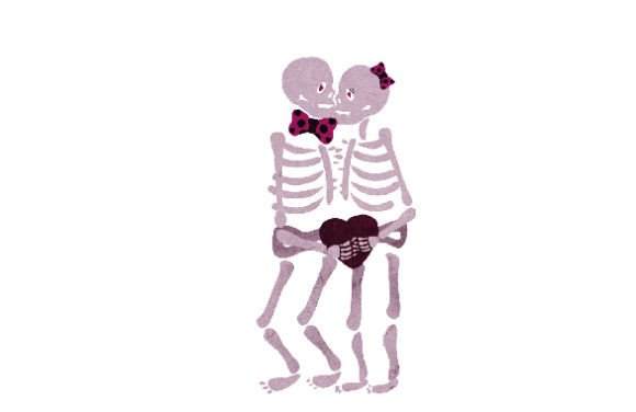 Crafting Valentine's Day Magic with Kawaii Emo Skeleton Art