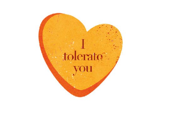 Crafting Valentine's Day Mood with a Tolerate You Sticker