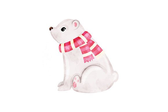 Essential Christmas Crafts Design: Polar Bear with Scarf